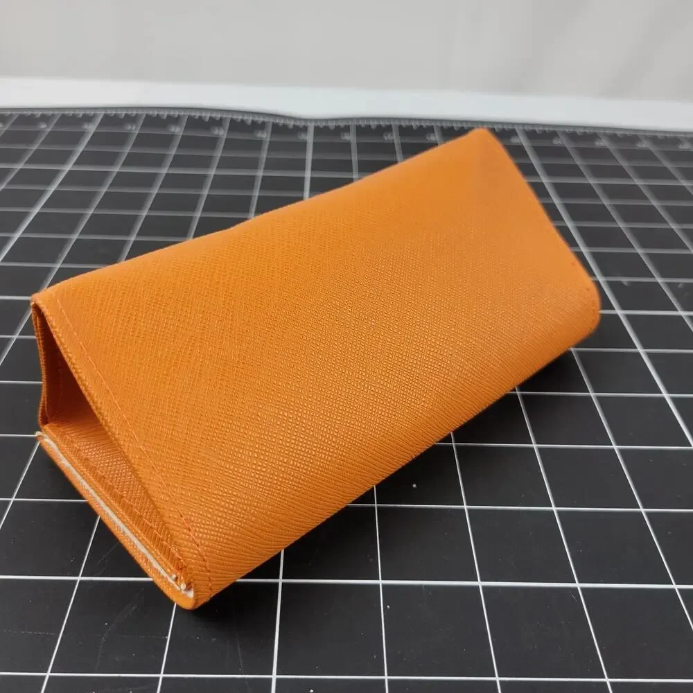 TORY BURCH ORANGE AUTHENTIC SUNGLASSES EYEGLASSES CASE - Picture 6 of 13